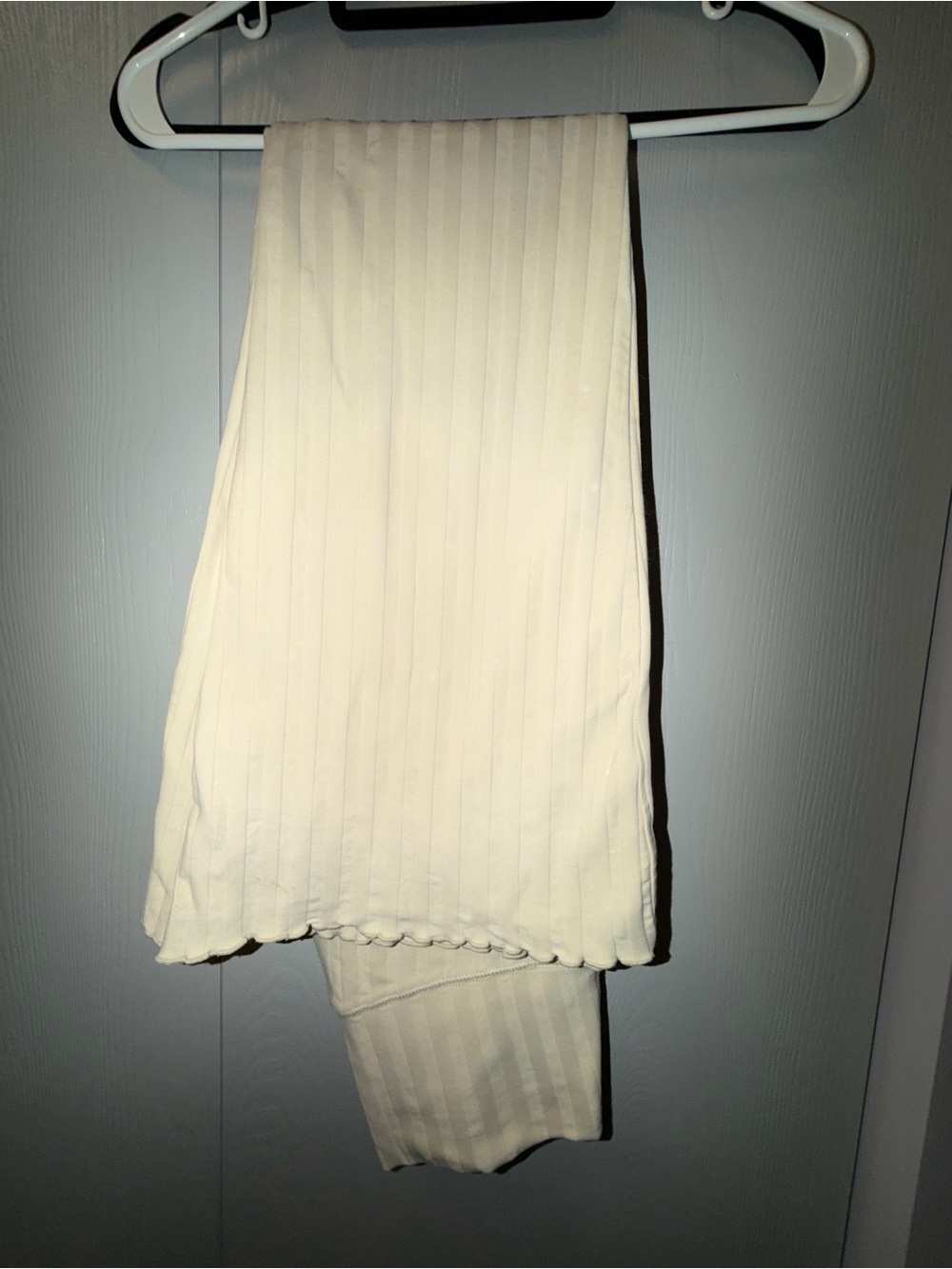 Offline by Aerie Cream Ribbed flare pants
